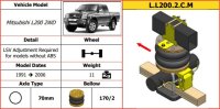 Dunlop Air Auxiliary Suspension Mitsubishi L200 2WD