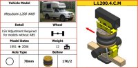 Dunlop Auxiliary Air Suspension Mitsubishi L200 4WD
