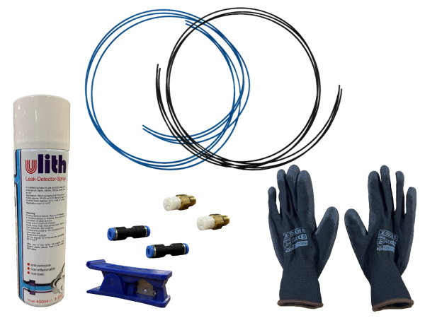 Do-It-Yourself kit for leaks in the air chassis valve connection 4mm air lines 2 meters