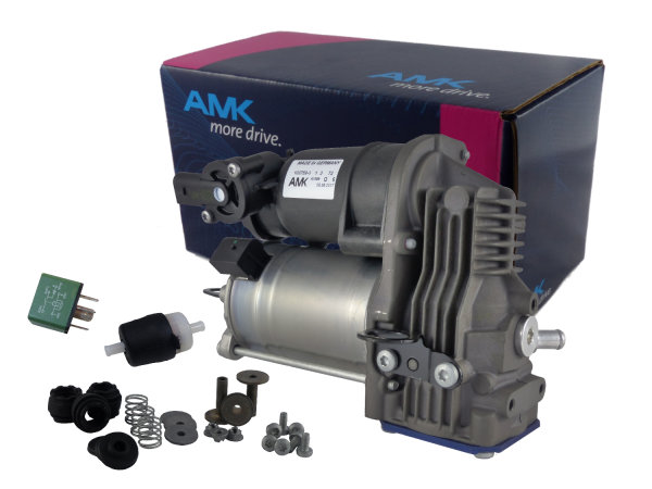 Komplett Kit OEM AMK A1899 Kompressor inkl. Relais Filter Lagersatz 2213201704 Mercedes Benz S-Klasse W221 OE A1319