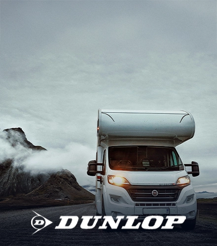 Wohnmobil mit Berg im Hintergrund Bild